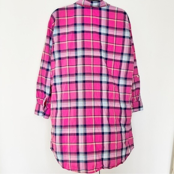 Lauren Ralph Lauren PINK PLAID SHIRT SIZE LARGE COTTON LIGHTWEIGHT BUTTON UP - Picture 5 of 6